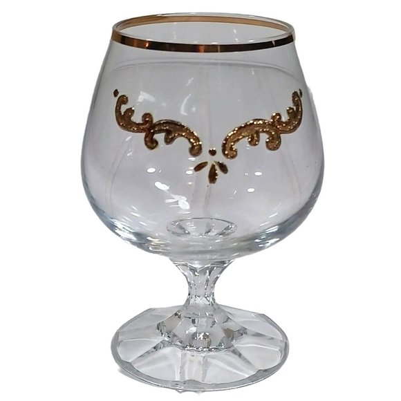 Antique Gold Rose Opaline Bohemian Art Glass Cordial Decanter & 4 Liqu… - Picture 6 of 9